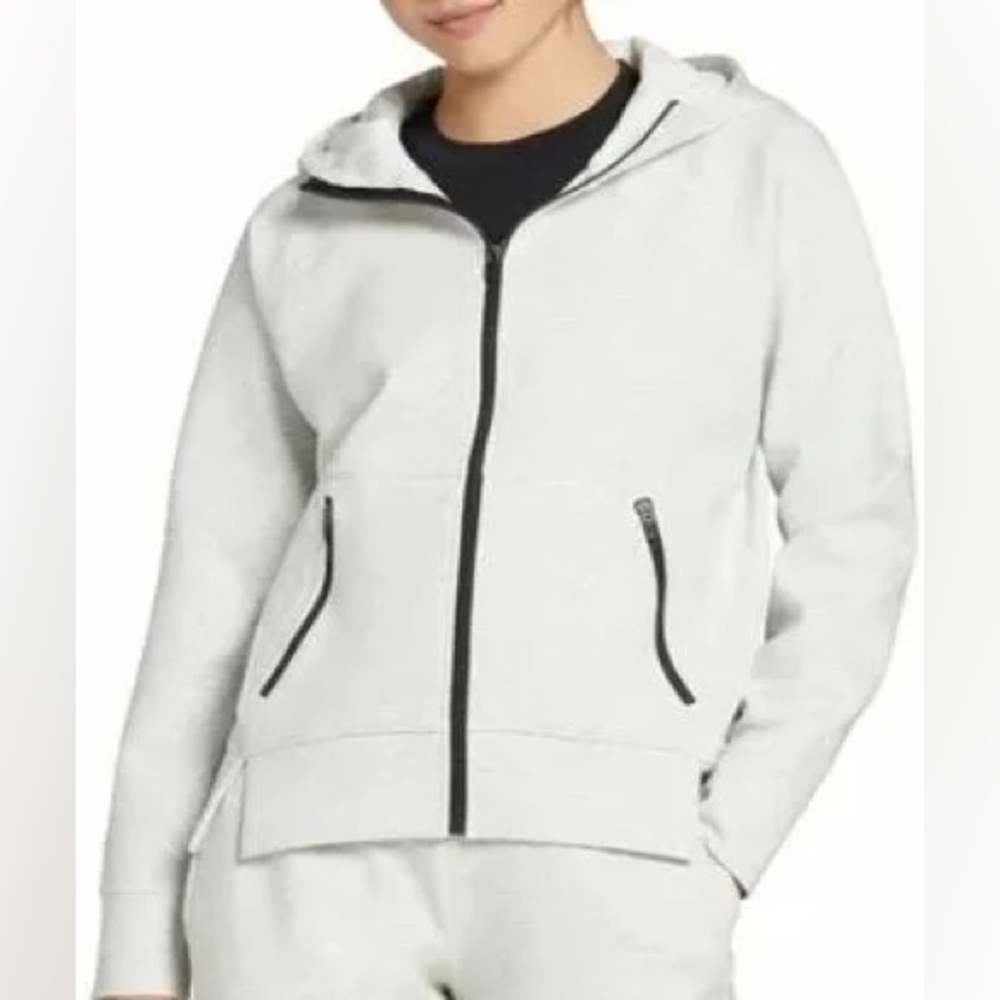 DSG Women's Sport Fleece Full Zip Hoodie. Size Large - NWT. Light heather grey.
